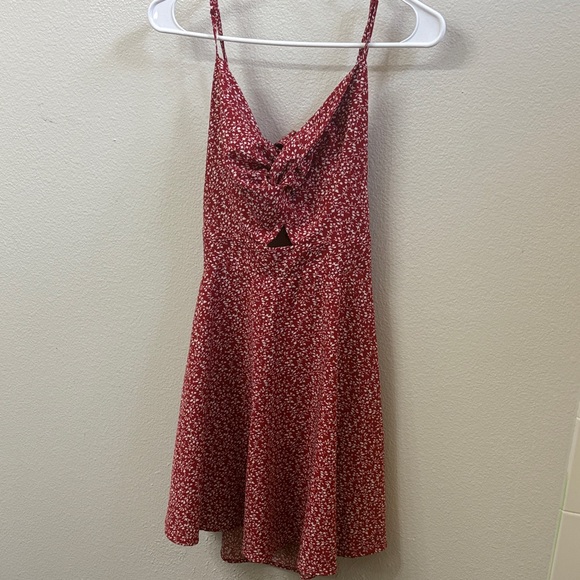 Floral Burgandy Sundress - Picture 1 of 6